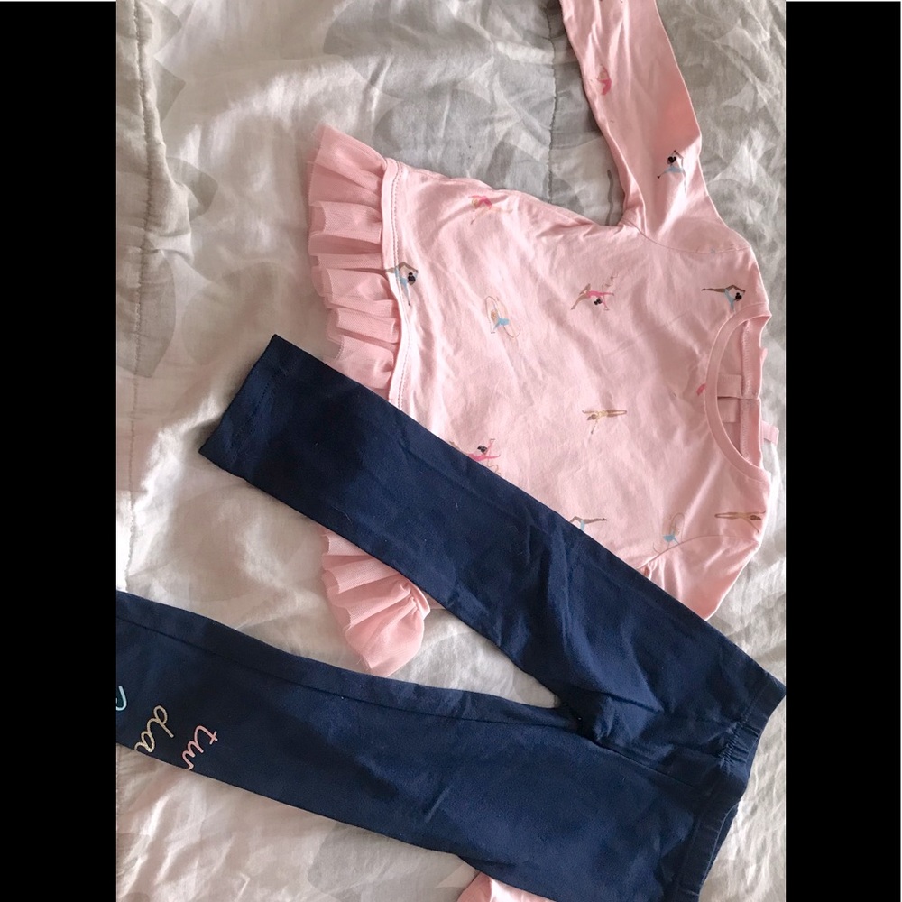 Girls Ballerina pant and shirt set NWOT